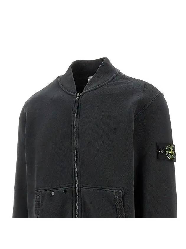 Stone Island logo patch zip up jacket - STONE ISLAND - BALAAN 4