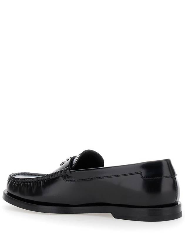 'City Blanco' Black Loafers With Dg Logo Detail In Leather Man - DOLCE&GABBANA - BALAAN 3