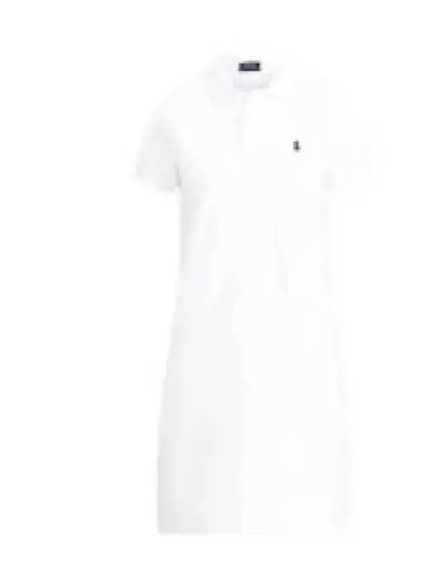 30 Points W Cotton Mesh Polo Dress White - POLO RALPH LAUREN - BALAAN 2