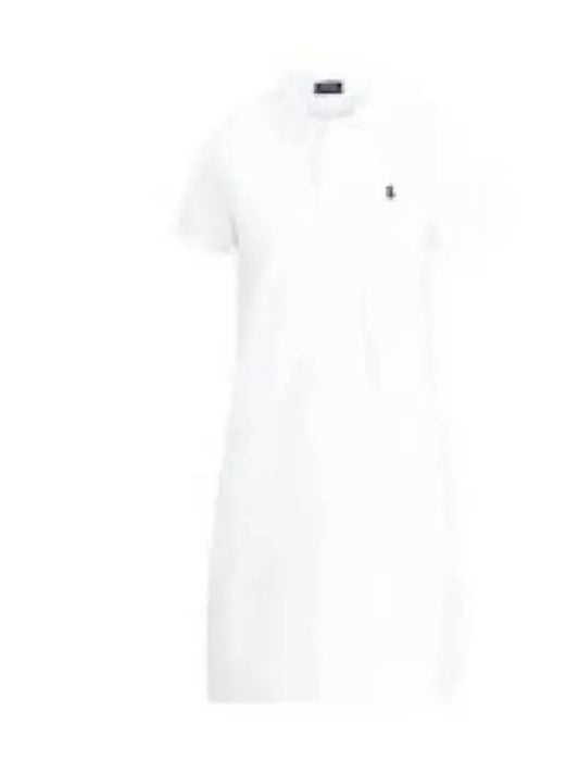 30 Points W Cotton Mesh Polo Dress White - POLO RALPH LAUREN - BALAAN 2