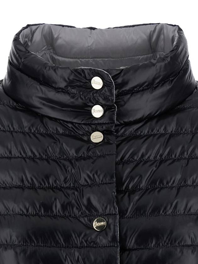 Black Down Jacket With Snap Buttoned High Neck In Tech Fabric Woman - HERNO - BALAAN 3