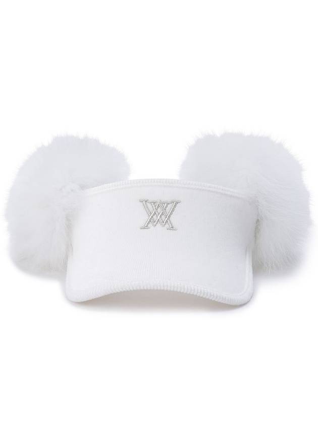 Official W REAL FUR SNOW WINTER VISOR OW - ANEWGOLF - BALAAN 4