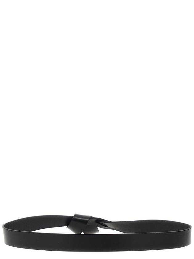 Lecce Knotted Leather Belt Black - ISABEL MARANT - BALAAN 3