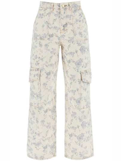 Floral Print Angi Straight Jeans Tofu - GANNI - BALAAN 2