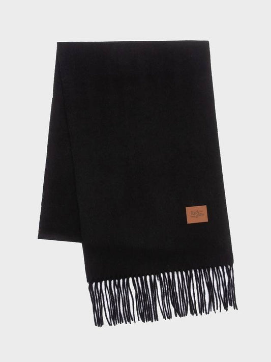 100% cashmere muffler black - RECLOW - BALAAN 1