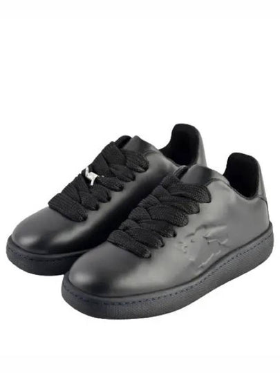 EKD Embossed Logo Leather Low-Top Sneakers Black - BURBERRY - BALAAN 2