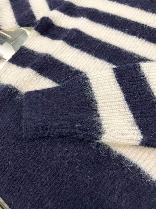 Women s Striped Alpaca Wool Knit Navy WPAAXF23100IAK - A.P.C. - BALAAN 4