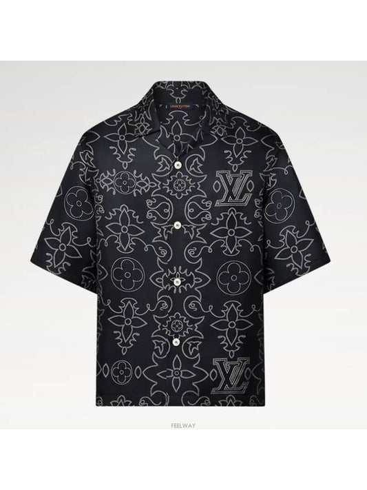 1AFWS9 printed short sleeved silk shirt - LOUIS VUITTON - BALAAN 1