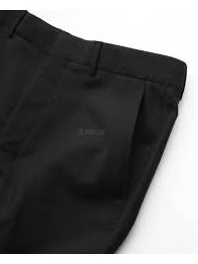 Virgin Wool Chino Straight Pants Black - AMI - BALAAN 7