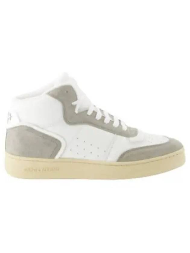 SL 08 Suede High Top Sneakers Optical White - SAINT LAURENT - BALAAN 2