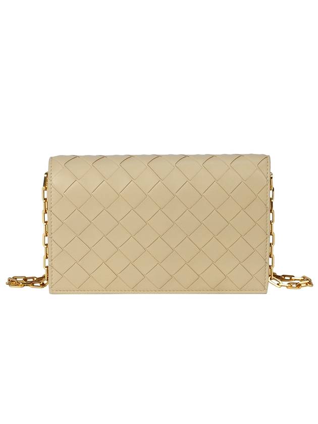 Intrecciato Chain Leather Mini Cross Bag Beige - BOTTEGA VENETA - BALAAN 1