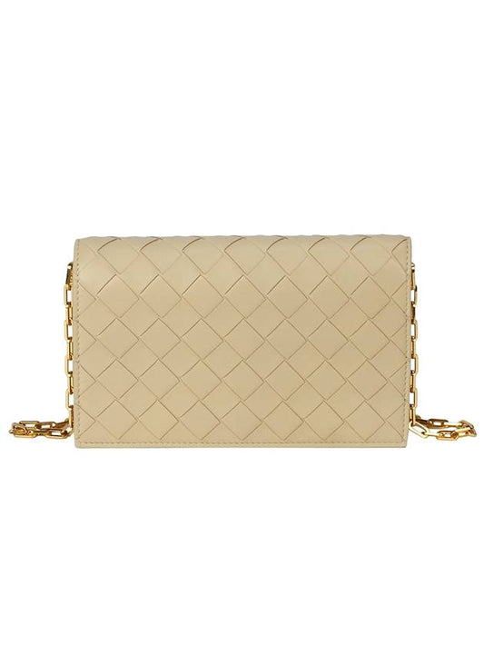 Intrecciato Chain Leather Mini Cross Bag Beige - BOTTEGA VENETA - BALAAN 2