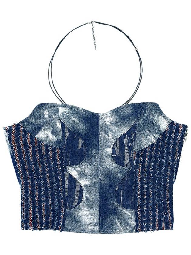 DENIM CORSET TUBE TOP DEEP BLUE - DON’T ASK MY PLAN - BALAAN 3