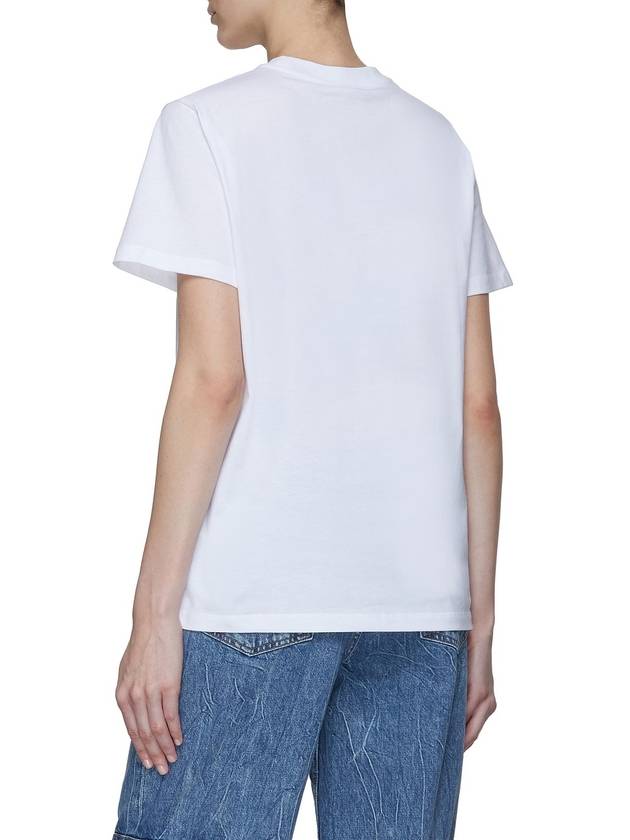 Yellow Smile Relax Print Short Sleeve T-Shirt White - GANNI - BALAAN 5