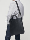 Gilroy HQ Leather Cross Tote Bag Black - NATIONAL PUBLICITY - BALAAN 6