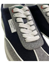 Melton Clear Sole Tech Runner Sneakers Navy Grey - THOM BROWNE - BALAAN 5