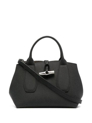 Roseau Leather Tote Bag Black - LONGCHAMP - BALAAN 1