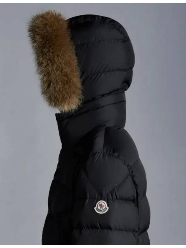 Cluny Long Down Jacket Black - MONCLER - BALAAN 5