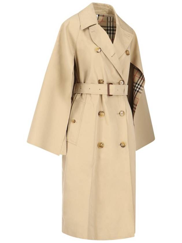 Cotton Gabardine Trench Coat Honey - BURBERRY - BALAAN 3