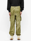 Logo Patch Membrana Cargo Pants Green - STONE ISLAND - BALAAN.