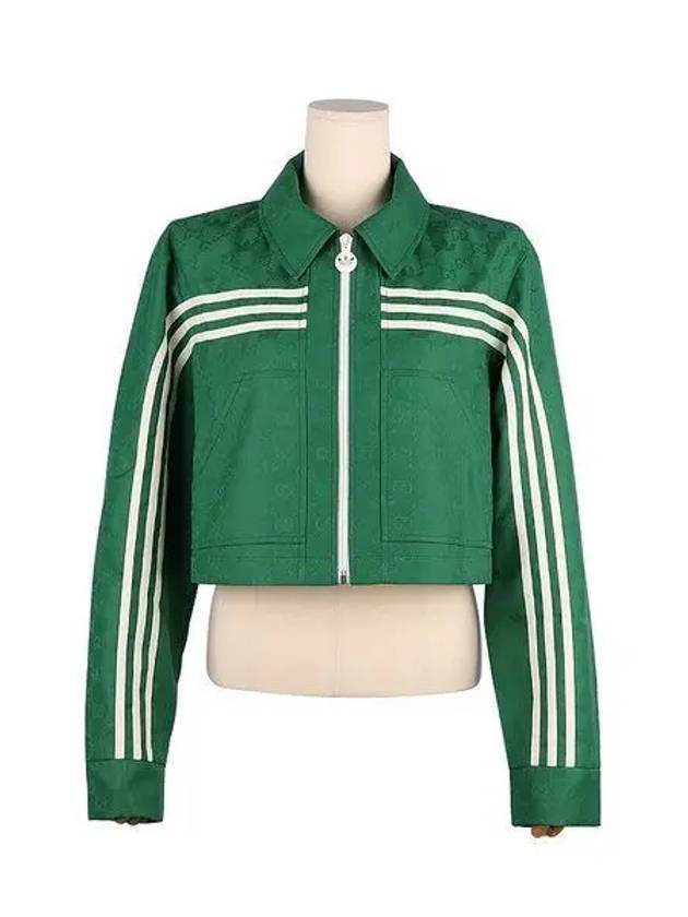 x Adidas Women s GG Trefoil Zip Up Crop Jacket 702986 ZAI22 3229 1060206 - GUCCI - BALAAN 1