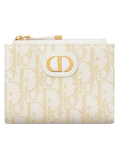 30 Montaigne Dahlia Half Wallet Gold Ivory - DIOR - BALAAN 2