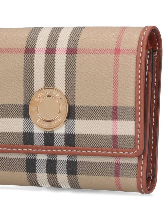 Check Half Wallet Beige - BURBERRY - BALAAN 6