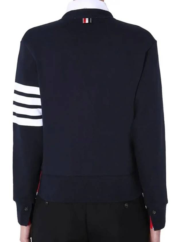 4-Bar Loopback Jersey Cardigan Navy - THOM BROWNE - BALAAN 3