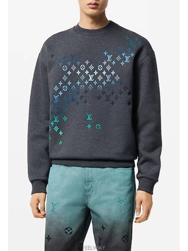 1AFVIU Embroidered Cotton Sweatshirt - LOUIS VUITTON - BALAAN 1