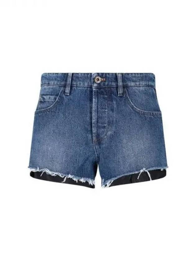 Back logo embroidered denim shorts 271748 - MIU MIU - BALAAN 1