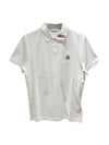 Logo Patch Short Sleeve Polo Shirt white - MONCLER - BALAAN 1