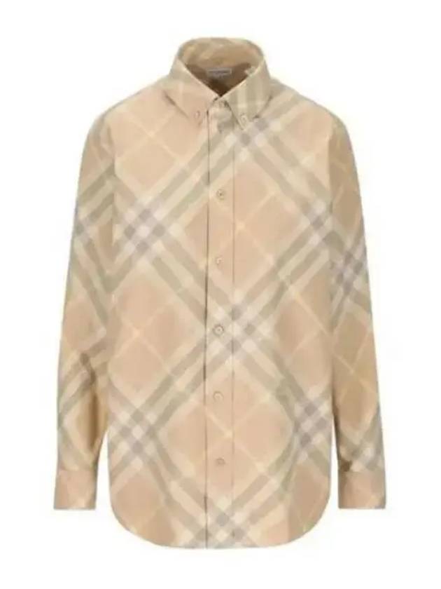 Vintage Check Cotton Long Sleeve Shirt Beige - BURBERRY - BALAAN 2