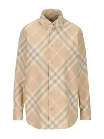 Vintage Check Cotton Long Sleeve Shirt Beige - BURBERRY - BALAAN 2