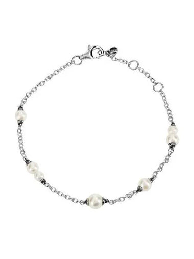 Treated Freshwater Cultured Pearl Station Chain Bracelet Silver - PANDORA - BALAAN 1