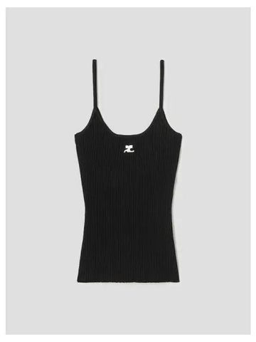 Women s Reedition Knit Tank Top Sleeveless T shirt Black Domestic Product GM0024060550322 - COURREGES - BALAAN 1