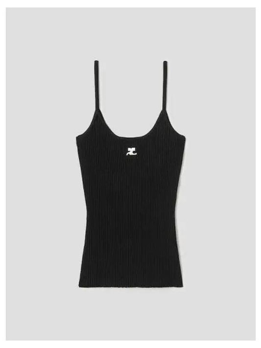 Women s Reedition Knit Tank Top Sleeveless T shirt Black Domestic Product GM0024060550322 - COURREGES - BALAAN 1