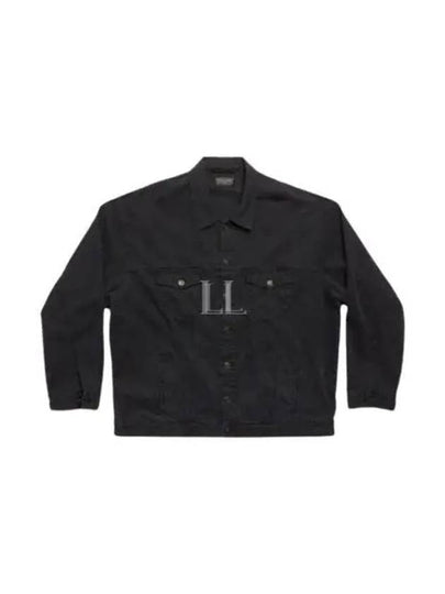 Back Taped Denim Jacket Black - BALENCIAGA - BALAAN 2