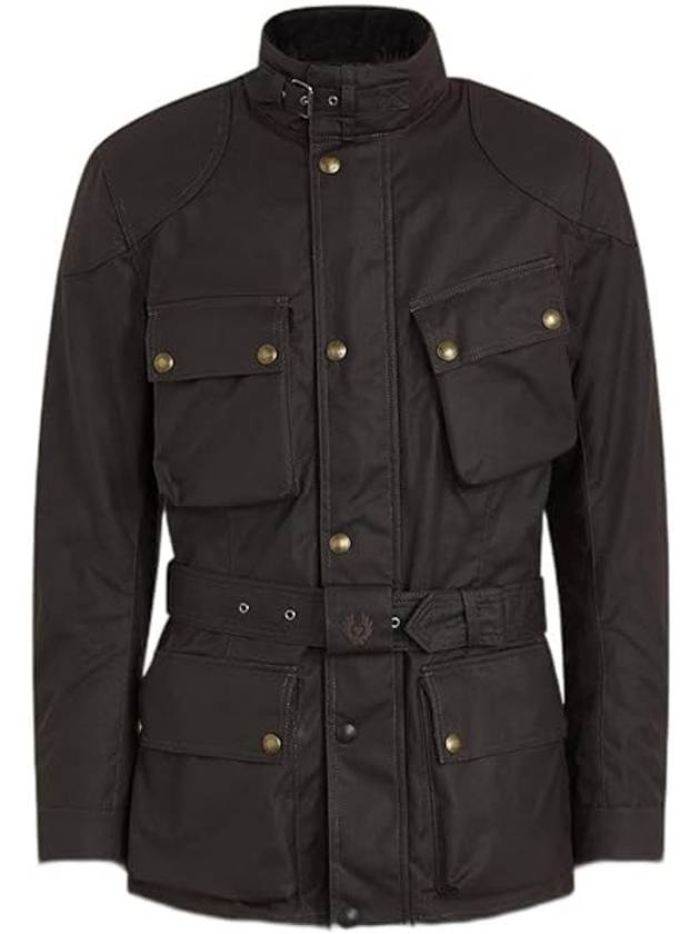 Trial Master Pro 10oz Wax Biker Jacket Mahogany - BELSTAFF - BALAAN 1