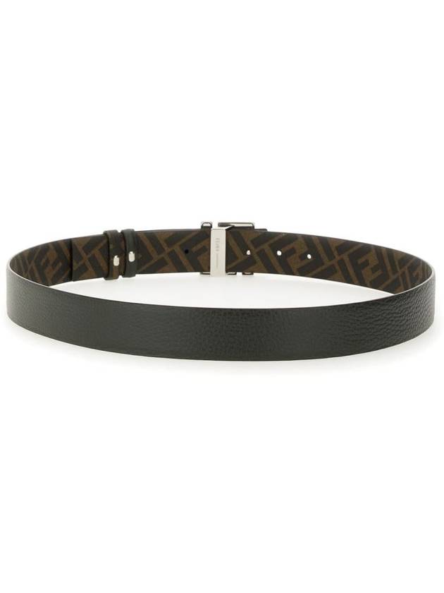 Reversible Leather Belt Black Brown - FENDI - BALAAN 4