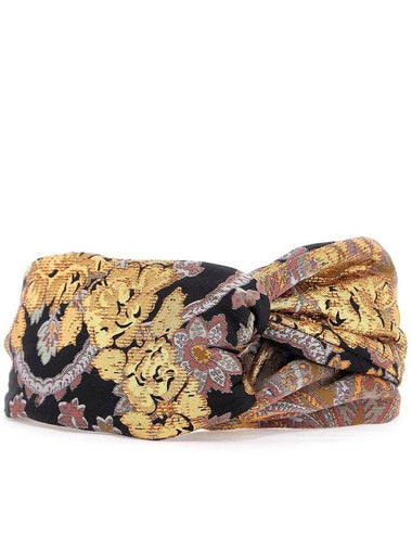 black gold orange floral hairband - VALENTINO - BALAAN 1