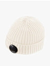 Lens Wappen Beanie Gauze White - CP COMPANY - BALAAN 4