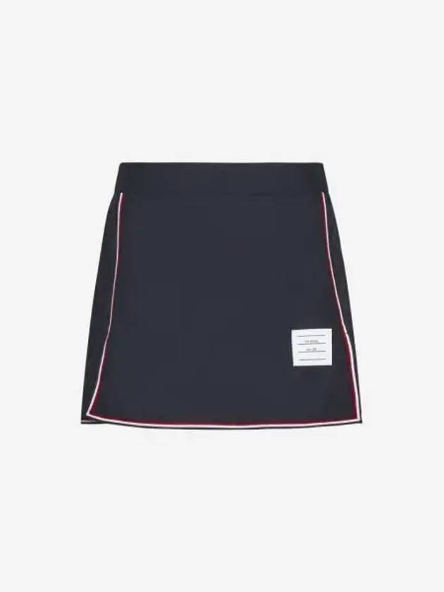 Women's Military Ripstop Framing Mini A-Line Skirt Navy - THOM BROWNE - BALAAN 2