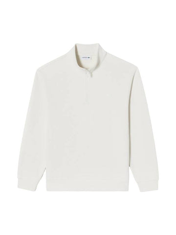 Men's Sweater Like Half Zip Up Sweatshirt Cream - LACOSTE - BALAAN 1