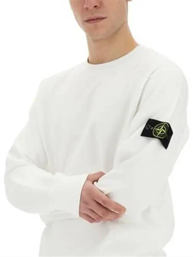 Wappen Patch Garment Dyed Sweatshirt White - STONE ISLAND - BALAAN 5