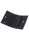 Saffiano Metal Logo Gold Fold Wallet Black - PRADA - BALAAN 7