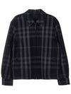 Reversible Check Cotton Harrington Jacket Gray - BURBERRY - BALAAN 3