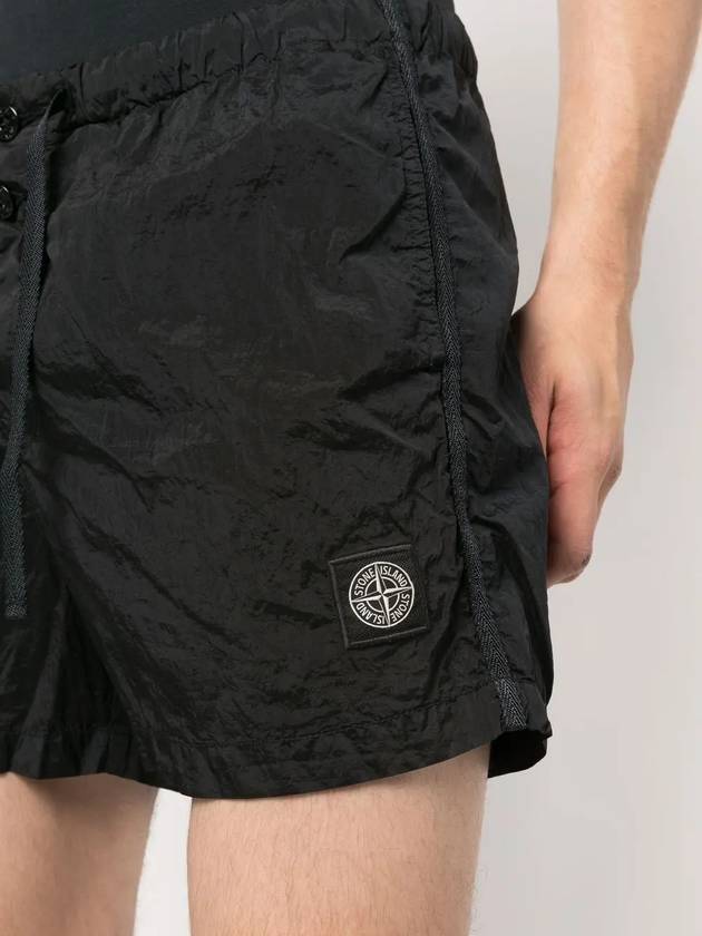 Swimming Nylon Trunk Shorts Black - STONE ISLAND - BALAAN 6