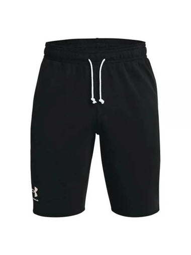 Men's UA Rival Terry Shorts Black - UNDER ARMOUR - BALAAN 1