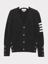 Men's Diagonal Classic Cashmere Cardigan Dark Grey - THOM BROWNE - BALAAN 2