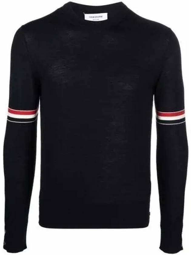 MKA412A RWB Fine Merino Wool Knit 2162462 0 270466 1009473 - THOM BROWNE - BALAAN 1